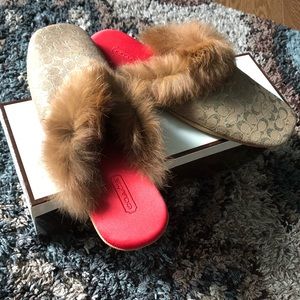Coach Shoes - Authentic Coach Melody Sparkle LOGO slippers Coach Shoes - Authentic Coach Melody Sparkle LOGO slippers